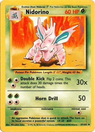 Nidorino — Base #37