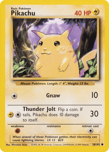Pikachu — Base #58