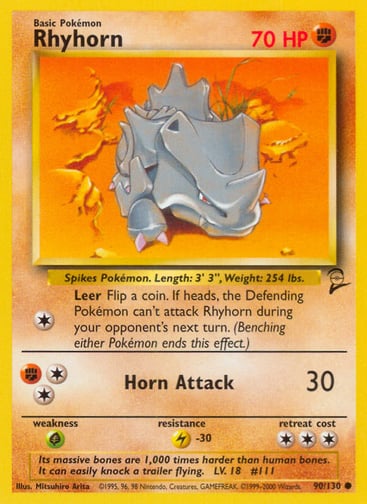 Rhyhorn — Base Set 2 #90