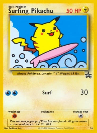 Surfing Pikachu — Wizards Black Star Promos #28