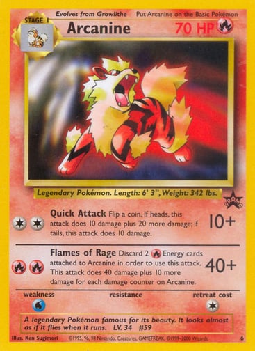 Arcanine — Wizards Black Star Promos #6