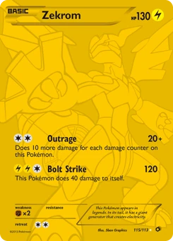 Gold Pokémon Cards — Zekrom