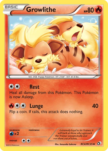 Growlithe — Legendary Treasures #RC4