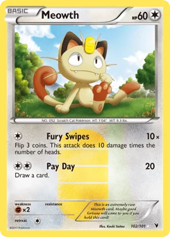 Gold Pokémon Cards — Meowth