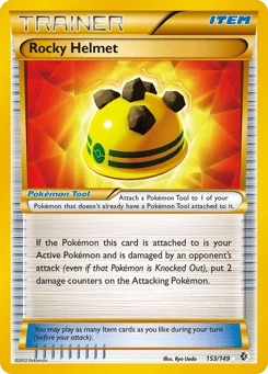 Gold Pokémon Cards — Rocky Helmet