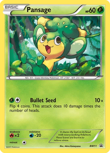 Pansage — BW Black Star Promos #BW11
