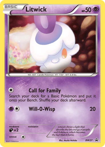 Litwick — BW Black Star Promos #BW27