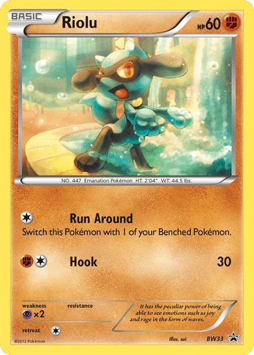 Riolu — BW Black Star Promos #BW33