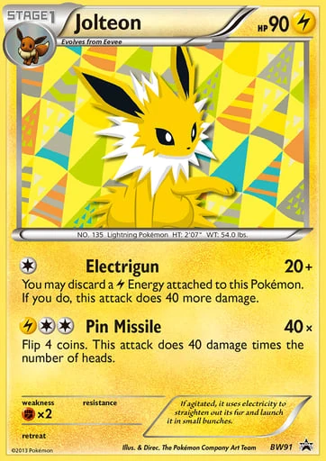 Jolteon — BW Black Star Promos #BW91
