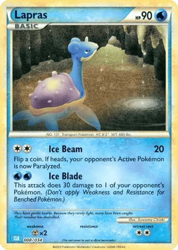 Lapras — Pokémon TCG Classic - Blastoise #8