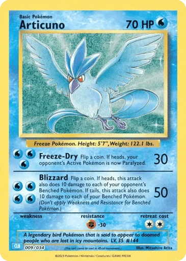 Articuno — Pokémon TCG Classic - Blastoise #9
