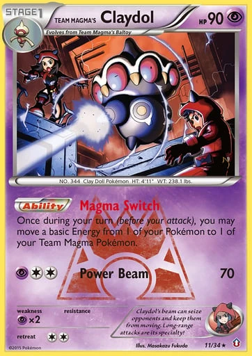 Team Magma's Claydol — Double Crisis #11