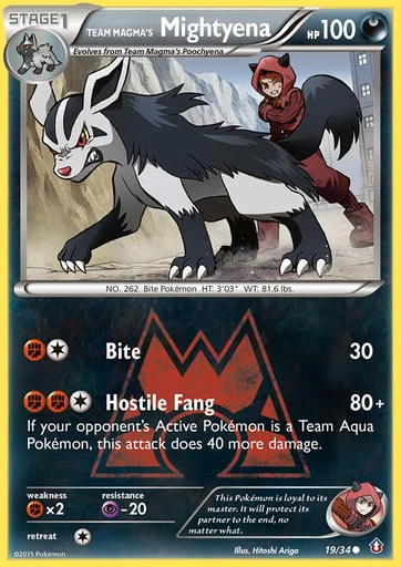 Team Magma's Mightyena — Double Crisis #19