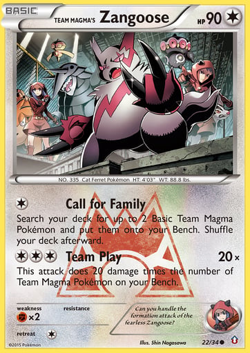 Team Magma's Zangoose — Double Crisis #22