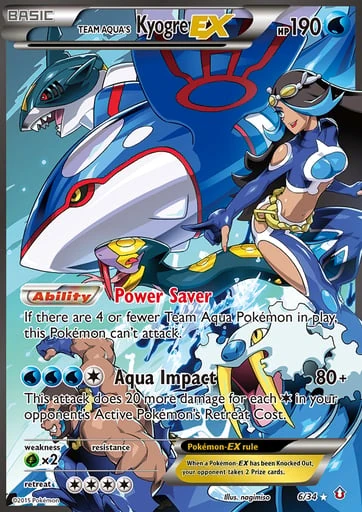 Team Aqua's Kyogre-EX — Double Crisis #6