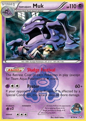 Team Aqua's Muk — Double Crisis #8