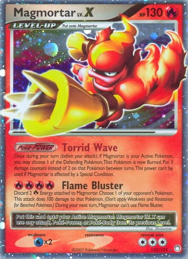 Magmortar LV.X — Mysterious Treasures #123