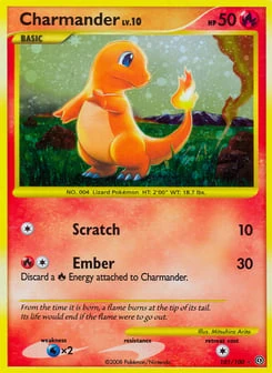 Gold Pokémon Cards — Charmander