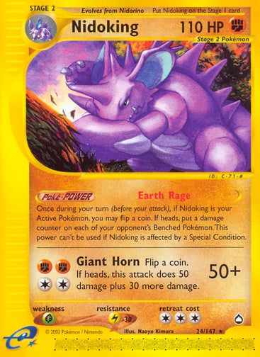 Nidoking — Aquapolis #24
