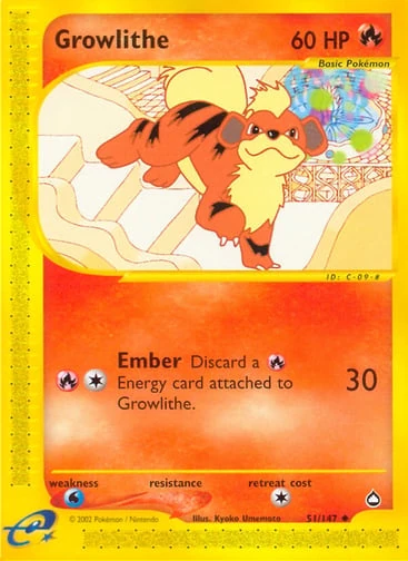 Growlithe — Aquapolis #51