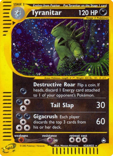 Tyranitar — Aquapolis #H28