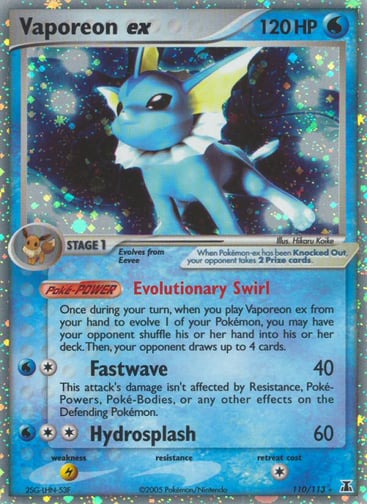 Vaporeon ex — Delta Species #110