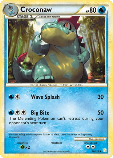 Croconaw — HeartGold & SoulSilver #38