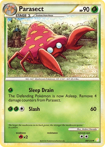 Parasect — HeartGold & SoulSilver #48