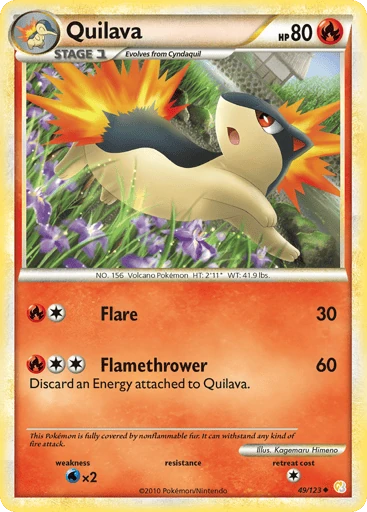 Quilava — HeartGold & SoulSilver #49
