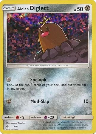 Alolan Diglett — McDonald's Collection 2017 #9