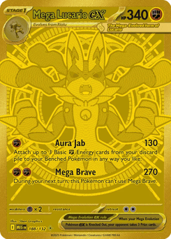 Gold Pokémon Cards — Mega Lucario ex