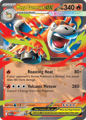 Mega Camerupt ex — Mega Evolution #22