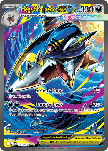 Mega Sharpedo ex — Phantasmal Flames #127