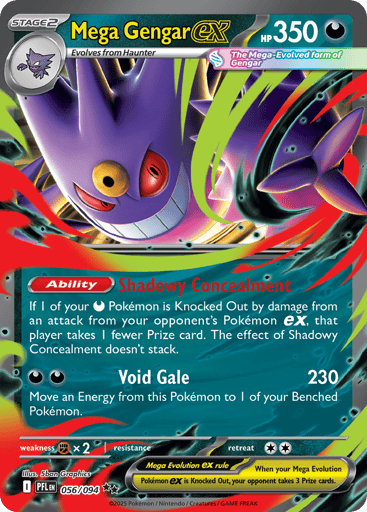 Mega Gengar ex — Phantasmal Flames #56