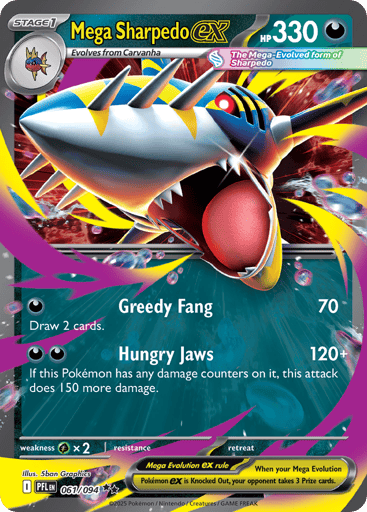 Mega Sharpedo ex — Phantasmal Flames #61