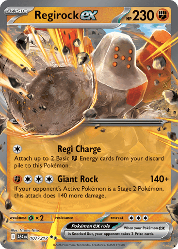 Regirock ex — Ascended Heroes #107