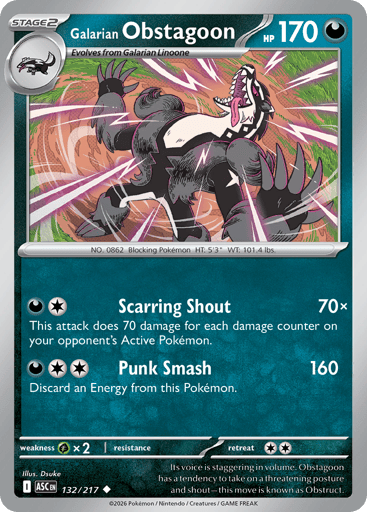 Galarian Obstagoon — Ascended Heroes #132