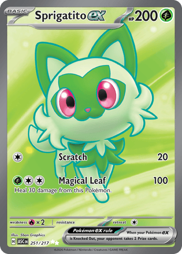 Sprigatito ex Price – Ascended Heroes #251/217 | CardTrack
