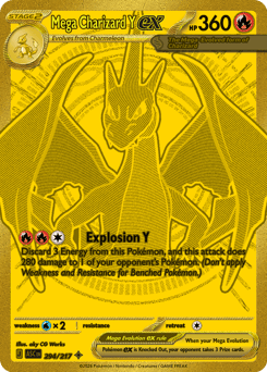 Gold Pokémon Cards — Mega Charizard Y ex