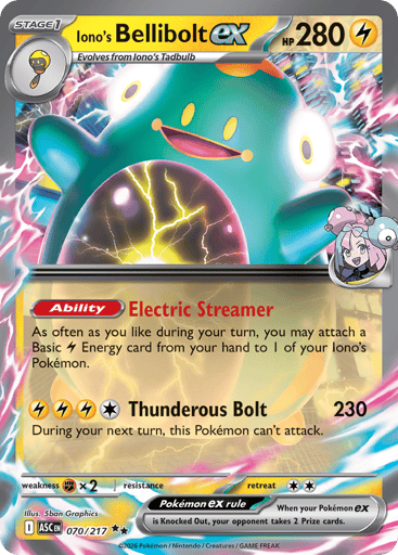 Iono's Bellibolt ex — Ascended Heroes #70