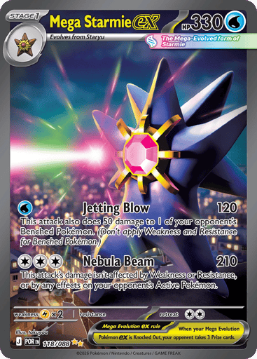 Mega Starmie ex — Perfect Order #118
