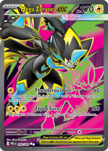 Mega Zeraora ex — Pitch Black #98