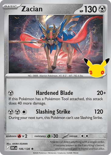 Zacian — 30th Celebration #106