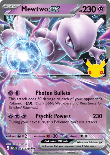 Mewtwo ex — 30th Celebration #64