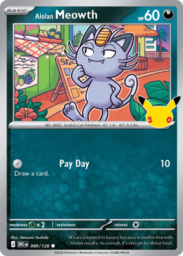 Alolan Meowth — 30th Celebration #89