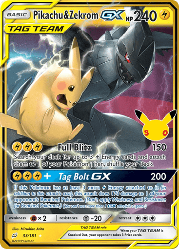 Pikachu & Zekrom-GX — 30th Celebration: Classic Collection #33