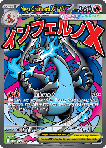 Mega Charizard X ex — Mega Evolution Black Star Promos #23