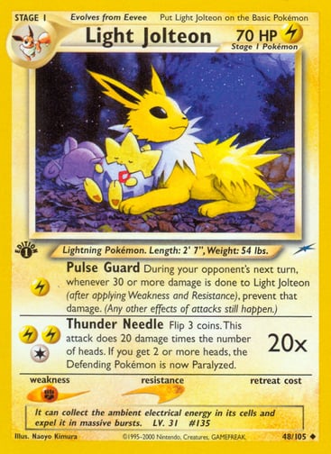 Light Jolteon — Neo Destiny #48