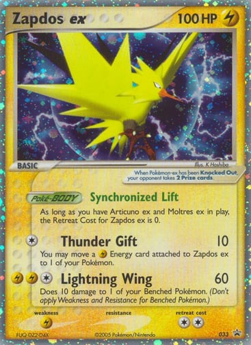 Zapdos ex — Nintendo Black Star Promos #33