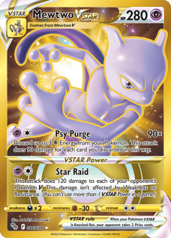 Gold Pokémon Cards — Mewtwo VSTAR